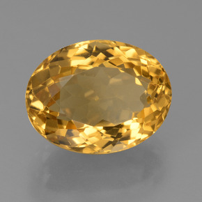 Citrino naturale dorato da 5,62 ct, taglio ovale, VVS