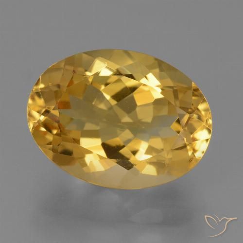 5.12ct Naturale Dorato medio-scuro Citrino, Ovale, VVS