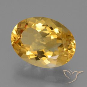 Citrino Dorato medio-scuro naturale da 5.12 ct, Ovale, VVS