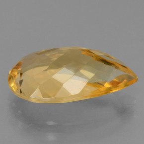 Citrino Arancio Dorato Profondo naturale da 5.58 ct, Forma a pera, VVS