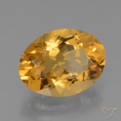 Citrino Dorato scuro naturale da 4.43 ct, Ovale, VVS