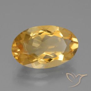 Citrino Dorato medio-scuro naturale da 3.91 ct, Ovale, VS