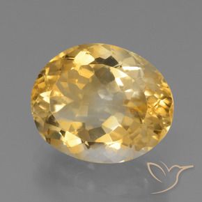 Citrino Dorato naturale da 3.90 ct, Ovale, VVS-VS