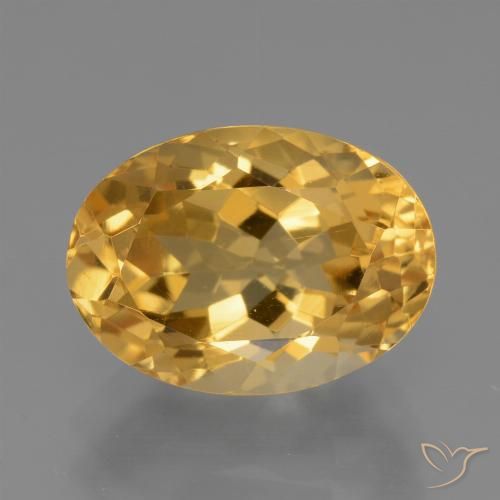 3.87ct Naturale Dorato medio-scuro Citrino, Ovale, VVS