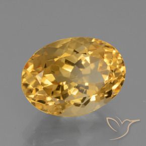 Citrino Dorato medio-scuro naturale da 3.87 ct, Ovale, VVS