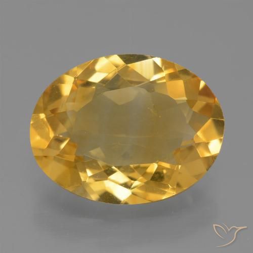 3.52ct Naturale Oro medio Citrino, Ovale, VS