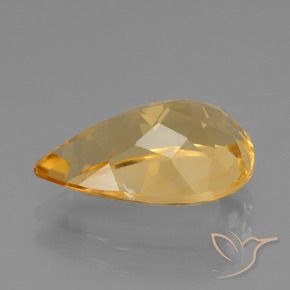 Citrino Dorato naturale da 3.92 ct, Forma a pera, VVS-VS