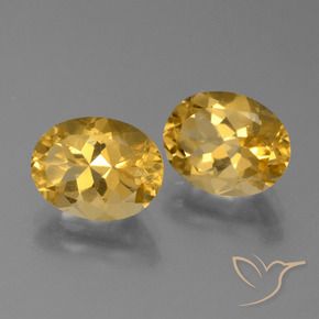 Gemme di Citrino Arancio dorato naturale da 5.05 ct, Ovale, VVS