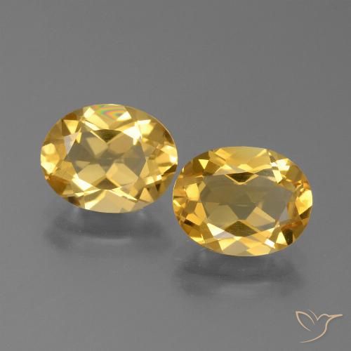 4.20ctw Naturale Arancio dorato Citrino, Ovale, VVS-VS