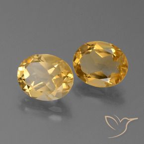 Gemme di Citrino Dorato medio-scuro naturale da 4.34 ct, Ovale, VVS-VS