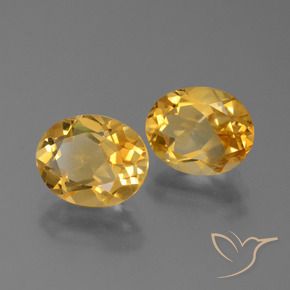Gemme di Citrino Dorato medio-scuro naturale da 4.52 ct, Ovale, VVS-VS