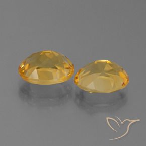 Gemme di Citrino Dorato medio-scuro naturale da 4.52 ct, Ovale, VVS-VS