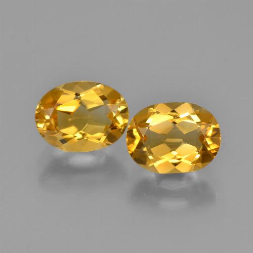 Citrino naturale dorato da 2,33 ct, taglio ovale, VVS
