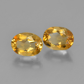 Citrino naturale dorato da 2,33 ct, taglio ovale, VVS