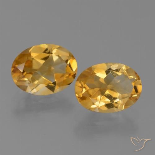 2.13ctw Naturale Dorato medio-scuro Citrino, Ovale, VVS
