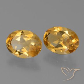 Gemme di Citrino Dorato medio-scuro naturale da 2.13 ct, Ovale, VVS