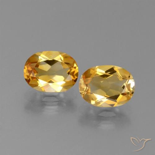Citrino naturale dorato da 2,35 ct, taglio ovale, VVS
