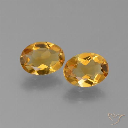 1.93ctw Naturale Dorato medio-scuro Citrino, Ovale, VVS-VS