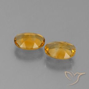 Gemme di Citrino Dorato medio-scuro naturale da 1.93 ct, Ovale, VVS-VS
