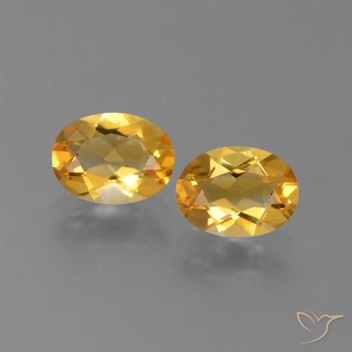 Citrino naturale dorato da 1,92 ct, taglio ovale, VVS