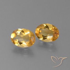 Citrino naturale dorato da 1,92 ct, taglio ovale, VVS