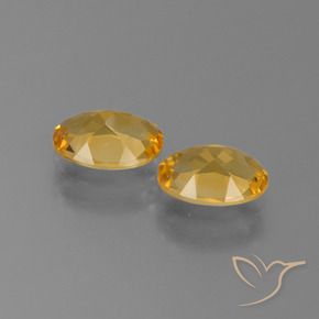 Citrino naturale dorato da 1,92 ct, taglio ovale, VVS