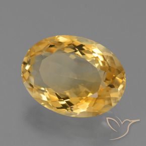 Citrino Dorato medio-scuro naturale da 7.44 ct, Ovale, VVS