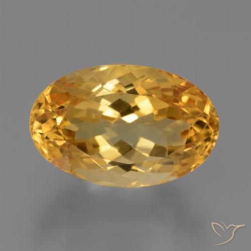 7.38ct Naturale Arancio Scuro-Oro Citrino, Ovale, VVS