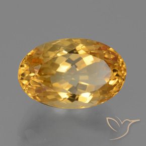 Citrino Arancio Scuro-Oro naturale da 7.38 ct, Ovale, VVS