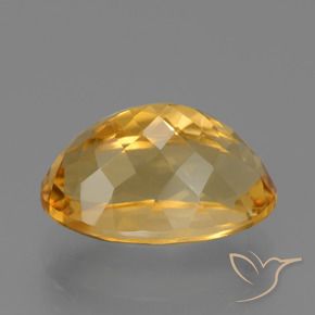 Citrino Arancio Scuro-Oro naturale da 7.38 ct, Ovale, VVS