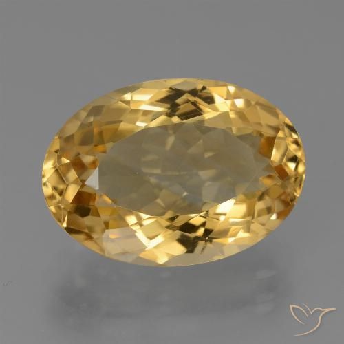 7.33ct Naturale Dorato medio-scuro Citrino, Ovale, VVS