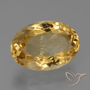 Citrino Dorato medio-scuro naturale da 7.33 ct, Ovale, VVS