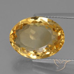 Citrino Arancio Dorato Profondo naturale da 7.11 ct, Ovale, VVS