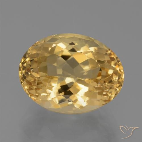 7.31ct Naturale Dorato medio-scuro Citrino, Ovale, VVS