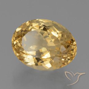 Citrino Dorato medio-scuro naturale da 7.31 ct, Ovale, VVS