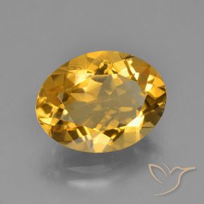 Citrino Arancio Dorato Profondo naturale da 4.16 ct, Ovale, VVS