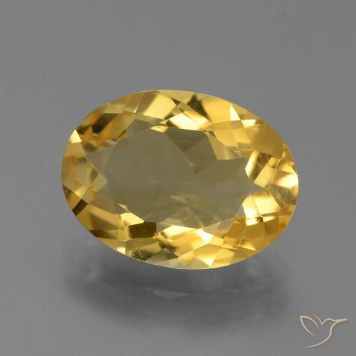 4.44ct Naturale Arancio dorato Citrino, Ovale, VVS