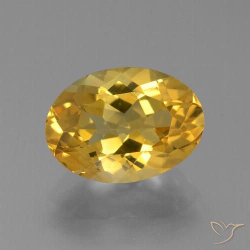 4.25ct Naturale Arancio Dorato Profondo Citrino, Ovale, VVS