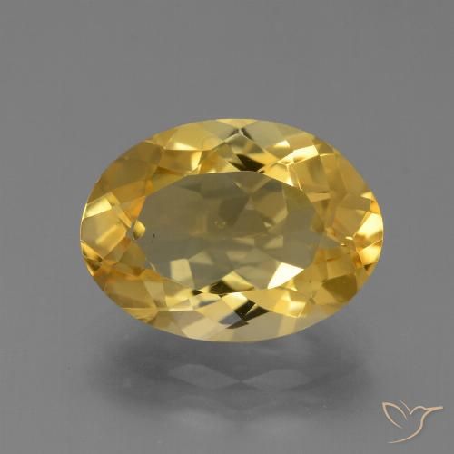 4.40ct Naturale Dorato medio Citrino, Ovale, VS