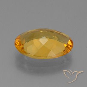 Citrino Arancio Scuro-Oro naturale da 4.07 ct, Ovale, VVS-VS