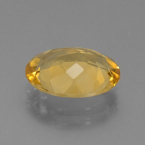 Citrino naturale dorato da 4,22 ct, taglio ovale, VVS