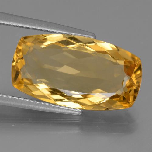 Citrino Arancio Dorato Profondo naturale da 6.03 ct, Taglio a cuscino, VVS