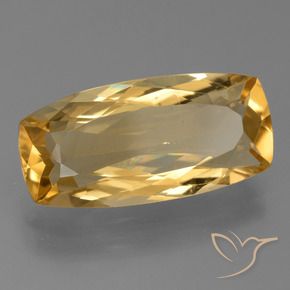 Citrino naturale dorato da 5,84 ct, taglio a cuscino, VS