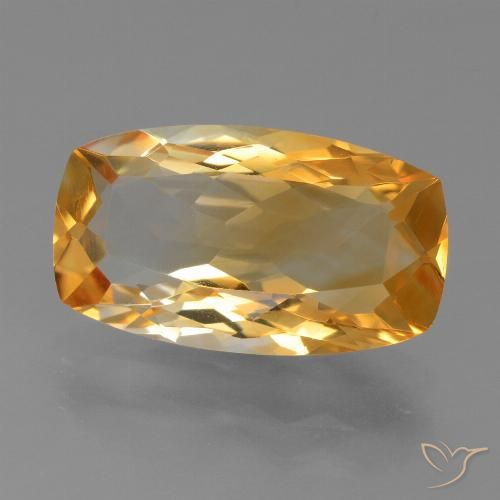 5.63ct Naturale Arancio Scuro-Oro Citrino, Cuscino, VVS