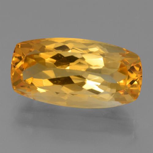 Citrino arancio dorato profondo naturale da 8,17 ct, taglio a cuscino, VVS