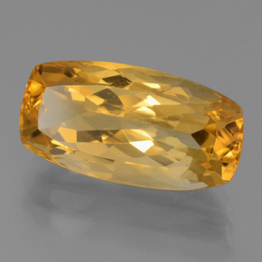 Citrino arancio dorato profondo naturale da 8,17 ct, taglio a cuscino, VVS