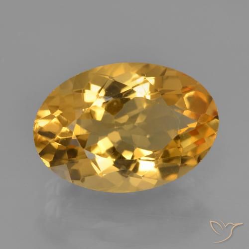 3.76ct Naturale Dorato medio-scuro Citrino, Ovale, VS
