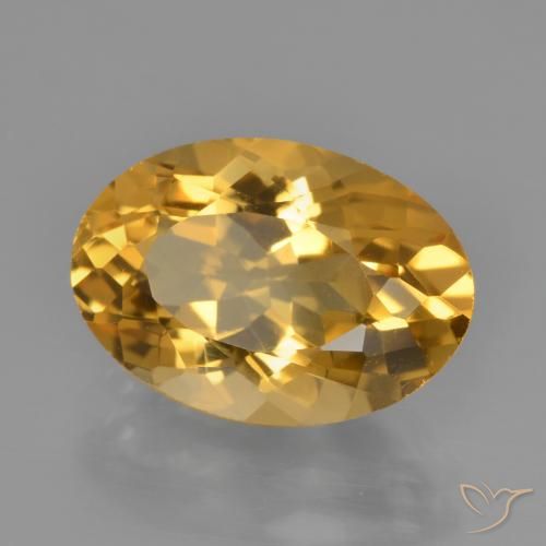 Citrino Dorato medio-scuro naturale da 3.76 ct, Ovale, VS