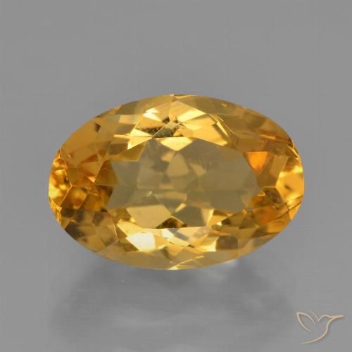 3.62ct Naturale Arancio Scuro-Oro Citrino, Ovale, VS