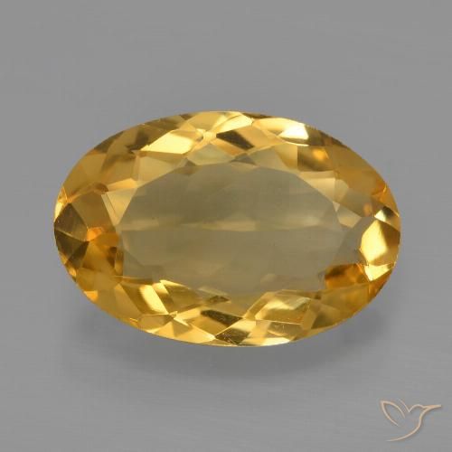 3.11ct Naturale Arancio Dorato Profondo Citrino, Ovale, VVS